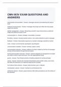 CMN 003V EXAM QUESTIONS AND ANSWERS