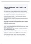CMN 003V EXAM #1 QUESTIONS AND ANSWERS