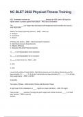 NC BLET 2022 Physical Fitness Training Exam 2024 Questions & Graded Answers