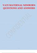 VATI MATERNAL NEWBORN QUESTIONS AND ANSWERS