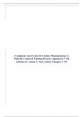 (Complete Answered) Test Bank Pharmacology A Patient-Centered Nursing Process Approach, 11th Edition by Linda E. McCuistion Chapter 1-58