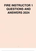 FIRE INSTRUCTOR 1 QUESTIONS AND ANSWERS 2024 2