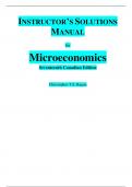 INSTRUCTOR’S SOLUTIONS MANUAL FOR Microeconomics Seventeenth Canadian Edition Christopher T.S. Ragan McGill University