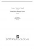 Instructor’s Solutions Manual to accompany  Fundamentals of Aerodynamics Fourth Edition     John D. Anderson, Jr. Curator of Aerodynamics National Air and Space Museum and Professor Emeritus University of Maryland