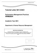 Performance Management Practices HRM2604