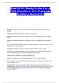 PMK-EE E4 Study-Guide Exam 2024 Questions with Complete Solutions Graded A+