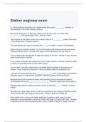 Station engineer exam with correct answers