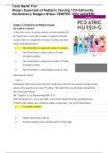 BEST ANSWERS Test Bank For Wong’s Essentials of Pediatric Nursing 11th EditionBy Hockenberry Rodgers Wilson VERIFIED 100% ANSWER