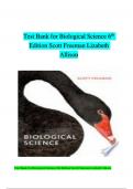 Test Bank Biological Science, 6th Edition (Scott Freeman, Lizabeth A. Allison ) Chapter 1 - 55 | 100 % Complete