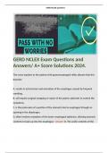 GERD NCLEX Exam Questions and Answers/ A+ Score Solutions 2024. 