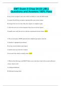 EMT Exam 5 Chap 24-32 (JBL) Questions and Answers 100% Pass