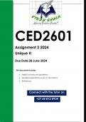 CDE2601 Assignment 2 (QUALITY ANSWERS) 2024