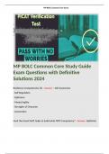 MP BOLC Common Core Study Guide Exam Questions with Definitive Solutions 2024