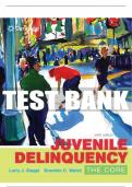 Test Bank For Juvenile Delinquency: The Core - 6th - 2017 All Chapters - 9781305577411