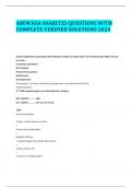 ABFM KSA DIABETES QUESTIONS WITH COMPLETE VERIFIED SOLUTIONS 2024