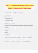 TNCC - Trauma Nursing Core Course Exam Questions and Answers