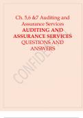 Ch. 5,6 &7 Auditing and Assurance Services Ch. 5,6 &7 Auditing and Assurance Services AUDITING QUESTIONS AND ANSWERS