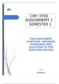 CMY3706 Assignment 1 (COMPLETE ANSWERS) Semester 1 2024 - DUE 11 April 2024 100% TRUSTED