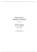 Solution Manual for First Course in Abstract Algebra A, 8th Edition by John B. Fraleigh, HIGHLY RATED A+