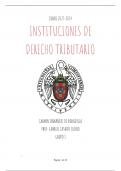 . Apuntes Instituciones de derecho Tributario. Cuestiones de Autoevaluación 