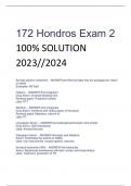 172 Hondros Exam 2  100% SOLUTION  2023//2024