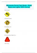Minnesota Permit Test Study - Road Signs and Lights 100% Correct