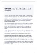 NMTCB Review Exam Questions and Answers-Graded A