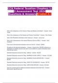 CCH Federal Taxation Chapters 1-3 Assessment Test 2024 Questions & Answers Graded A+