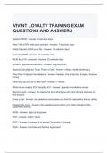 VIVINT LOYALTY TRAINING EXAM QUESTIONS AND ANSWERS