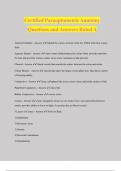 Certified Paraoptometric Anatomy Questions and Answers Rated A