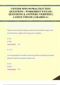 CENTER NFPA 99 PRACTICE TEST  QUESTIONS : WORKSHEET 8 EXAM |  QUESTIONS & ANSWERS (VERIFIED) |  LATEST UPDATE | GRADED A+CENTER NFPA 99 PRACTICE TEST  QUESTIONS : WORKSHEET 8 EXAM |  QUESTIONS & ANSWERS (VERIFIED) |  LATEST UPDATE | GRADED A+