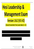 2024 Hesi Leadership & Management Exam Version 1 & 2 (V1-V2) (Actual Screenshots from exam) LATEST UPDATE