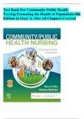 Test Bank For Community Public Health Nursing Promoting the Health of Populations 8th Edition by Mary A. Nies All Chapters Covered