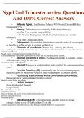 Nypd 2nd trimester review exam 2023 with 100% correct answers