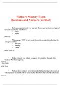 Wellcare ACT Mastery Exam Questions and Answers (Latest 2023 – 2024) Verified Solutions