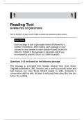 SAT READING : SECTION 1 Time – 65 minutes 52 Questions WITH ANSWER KEY AT THE END