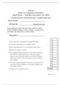 CS144 Intro to Computer Networks Final Exam – Tuesday, December 10, 2019