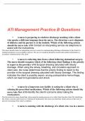 ATI Management Practice B Exam Questions Verified Soluions/ Correct Answers