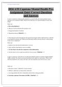 2024 ATI Capstone Mental Health Pre-Assignment Quiz Correct Questions and Answers