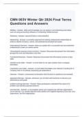 CMN 003V Winter Qtr 2024 Final Terms Questions and Answers -G