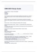 CMN 003V Study Guide with correct Answers