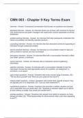 CMN 003 - Chapter 9 Key Terms Exam 2024 Questions and Answers - Graded A