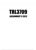 TRL3709 Assesment 5 SEMESTER 1 2024