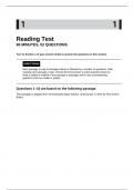 SAT Reading Test 65 MINUTES, 52 QUESTIONS WITH ANSWERS