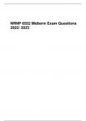 NRNP 6552 Midterm Exam Questions 2023