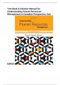 Test Bank & Solution Manual for  Understanding Human Resources  Management A Canadian Perspective, 2nd