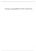 Portage Learning BIOD 151 A&P 1 Final Exam