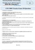 CON 3900V Practice  150 Questions with Correct Answers