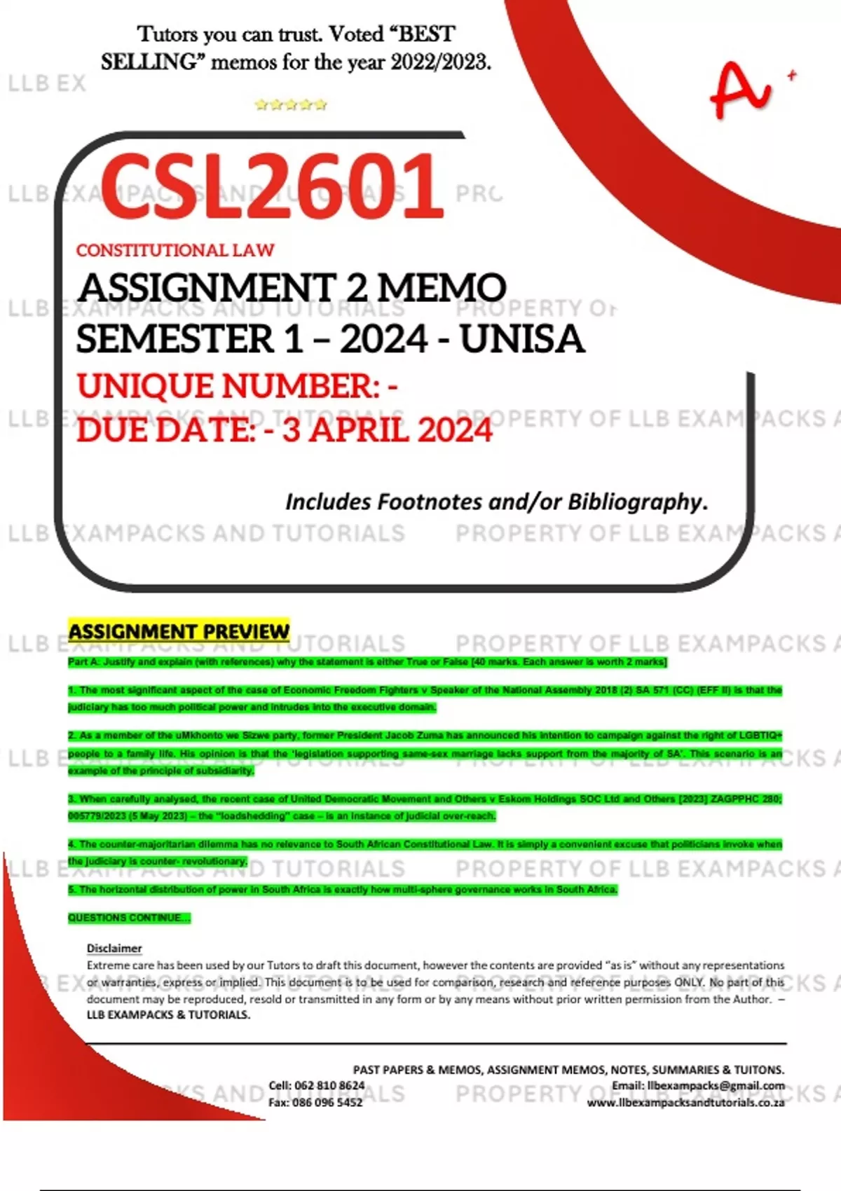 assignment due date unisa