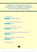 MICHIGAN MOSQUITO 7F EXAM |  QUESTIONS & ANSWERS (VERIFIED) |  LATEST UPDATE | GRADED A+MICHIGAN MOSQUITO 7F EXAM |  QUESTIONS & ANSWERS (VERIFIED) |  LATEST UPDATE | GRADED A+